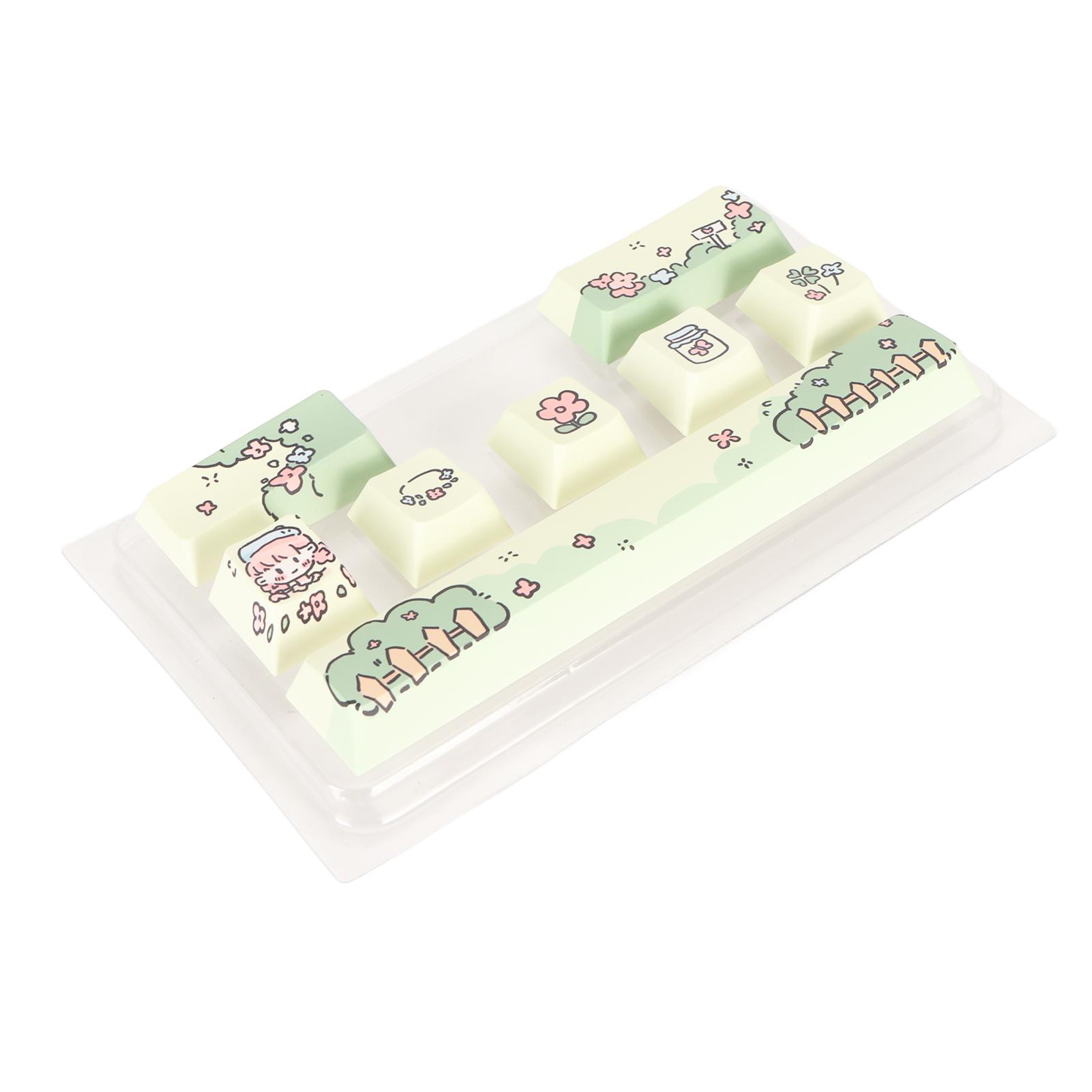 8 Keys Keyboard Keycaps Fadeless PBT Dye Sublimation Process Keycaps Cute DIY Mechanical Keycaps for 61 87 104 108 Type 2