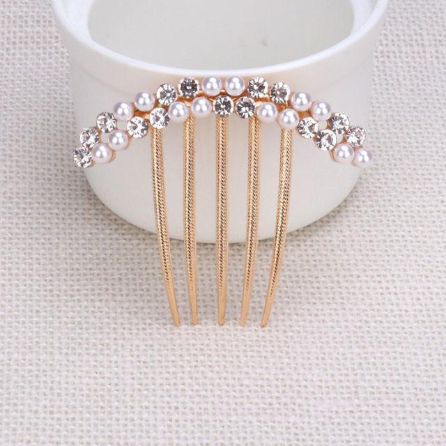 Elegance Women Bowknot U Shape Rhinestone Hairpins Metal Hair Sticks Hairclip Bridal Wedding Banquet Hair Accessories Headwear