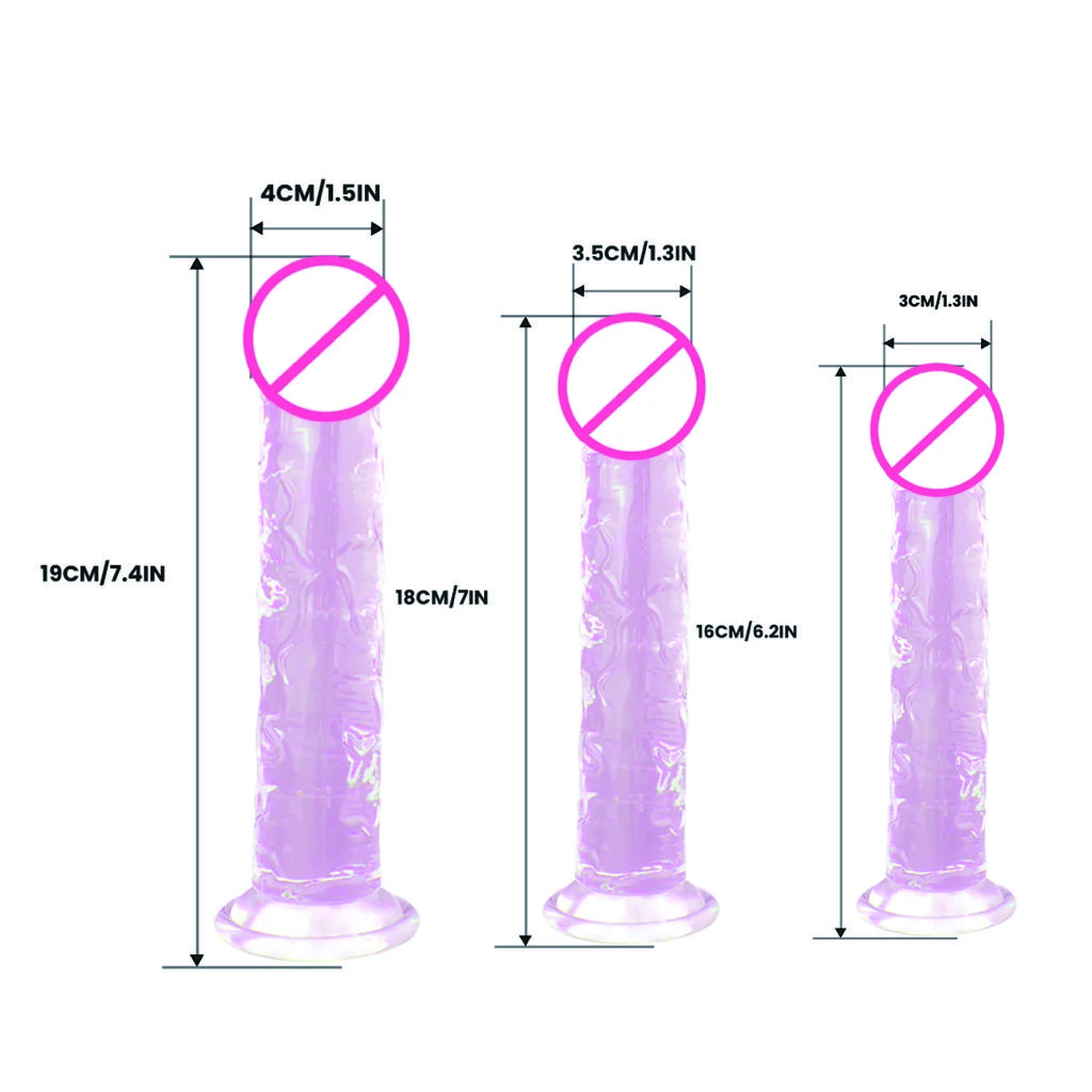 1PC Manual Realistic Soft Dildo Adult Sex Toys Suction Cup for Women