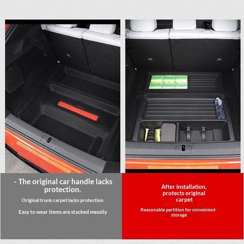 Fit For XPeng G6 Car Specialized Trunk Lower Layer Classification Storage Box Interior Modification