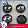 For VW Volkswagen Jetta MK5 Golf 4pcs 65mm VW R Car Wheel Center Caps For Volkswagen VW R GTI Golf 6 Passat CC Magotan Touran Ti
