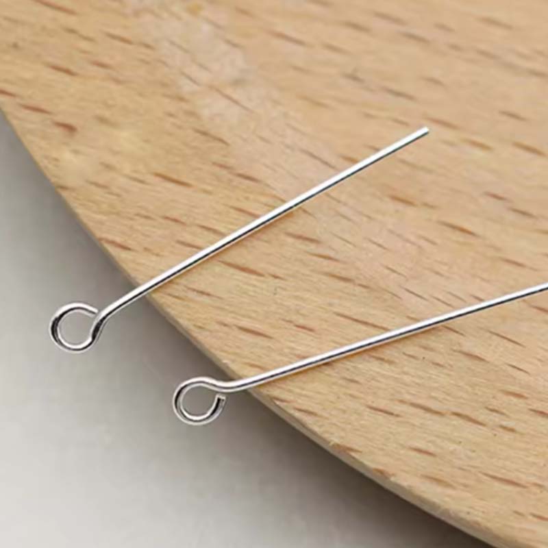 6pcs Real Pure Solid 925 Sterling Silver Needle Pins for DIY Jewelry Making Findings Earring Necklace Connector Part Base