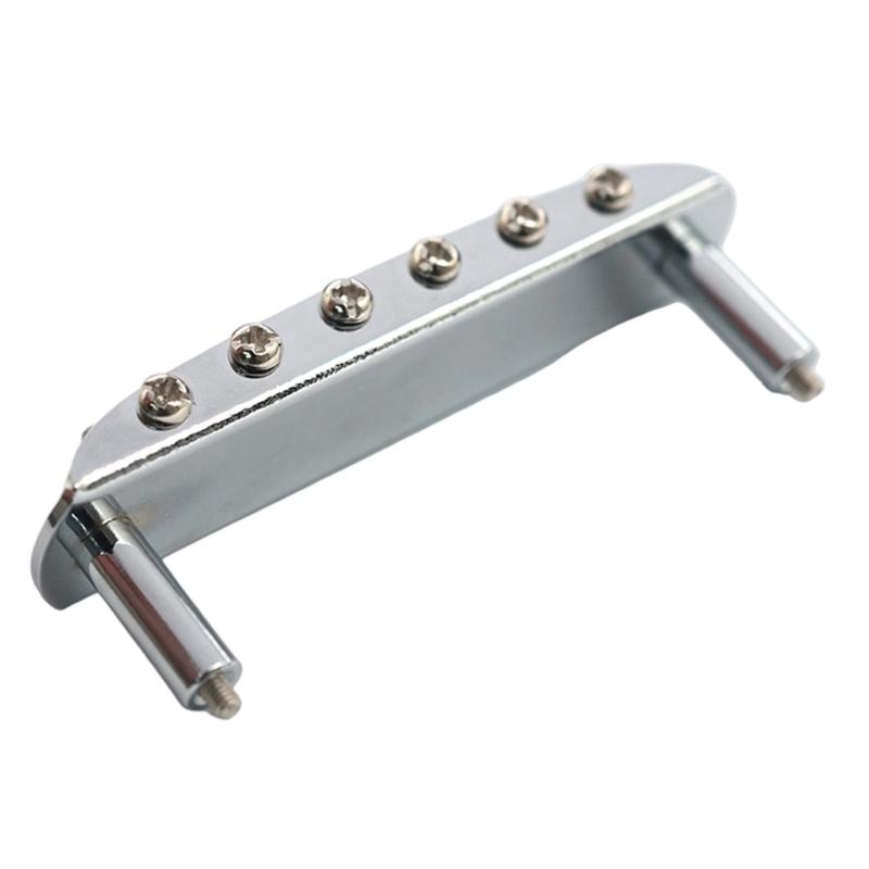 6 String Guitar Bridge String Spacing 10.8mm Threaded Saddles Guitar Bridge Tailpiece Electric Guitar Bridge Enduring
