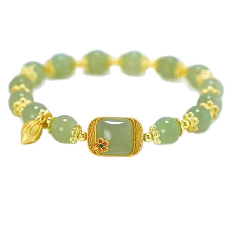 Blossoming Lotus Square Bracelet: Ethnic Style Summer Accessory for Women