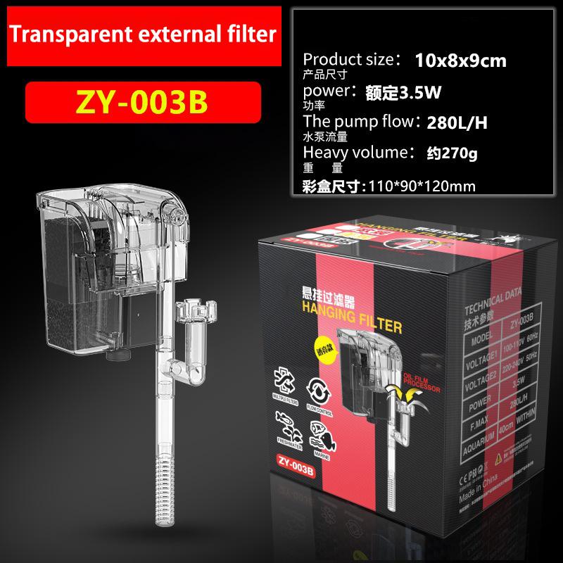 3/4/5/6 Вт Настенный Фильтр для Аквариума Фильтр-Водопад для Маленького Аквариума Фильтровальное Оборудование с Фильтрующими Материалами и Циркуляцией EU 220V 50Hz