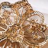 Floral Brooch Solid Alloy Brooch Hollow Pattern Lapel Pin