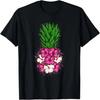 Tropischer Hibiskus Hawaiianische Ananas Aloha Hawaii Strand T-Shirt