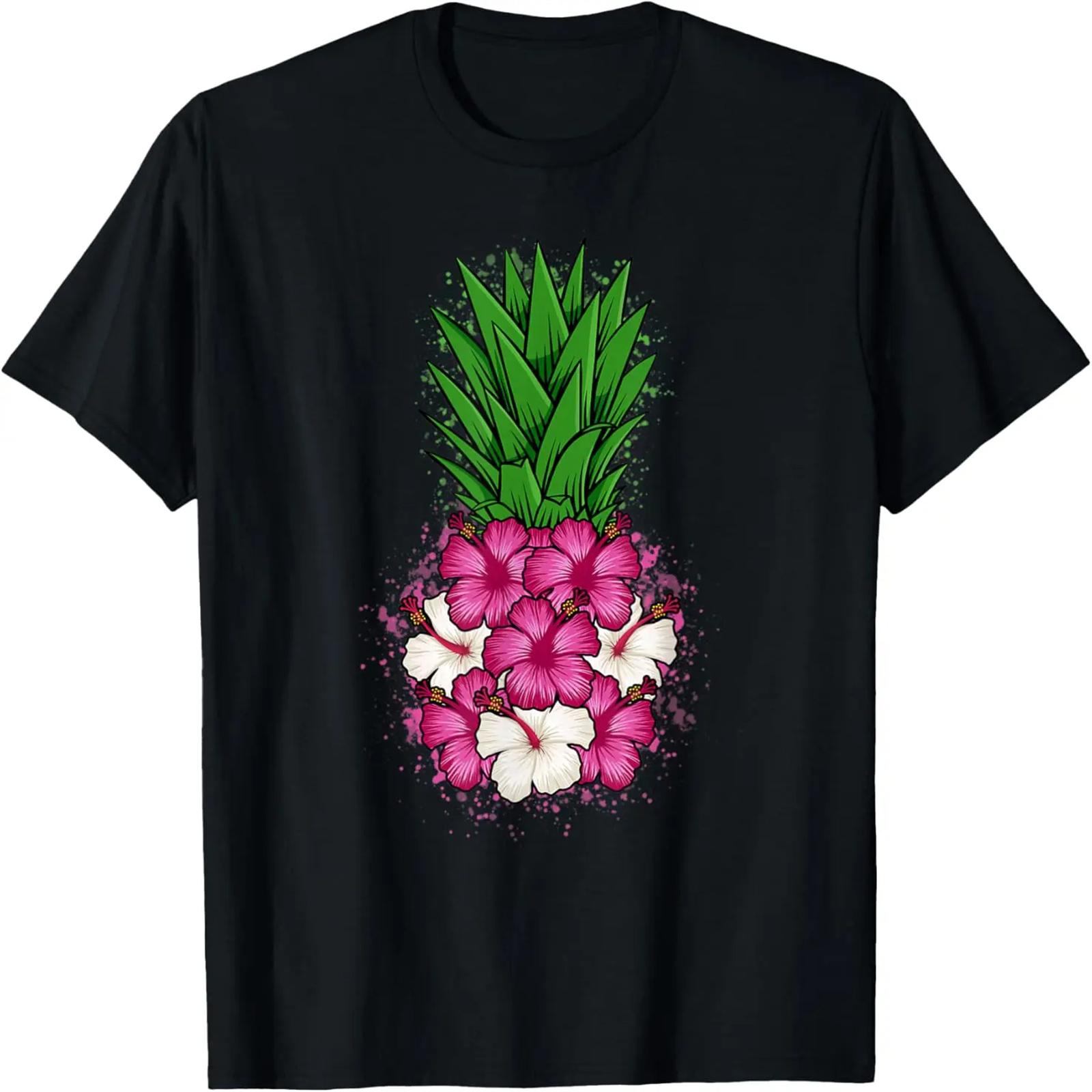 Тропический Гибискус Гавайский Ананас Алоха Гавайи Пляжная Футболка S
