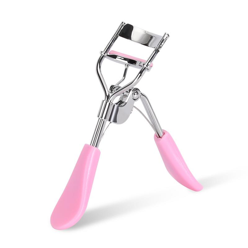 Max&Meet A4 Chrome-Plated Eyelash Curler with Plastic Handle - Korean Beauty Tool for Perfect Lash Shaping