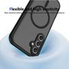 KEYSION Magnetic Phone Case for Samsung A54 5G A34 A24 Silicone+PC Matte Translucent Clear Shockproof Cover for Galaxy A14 4G 5G