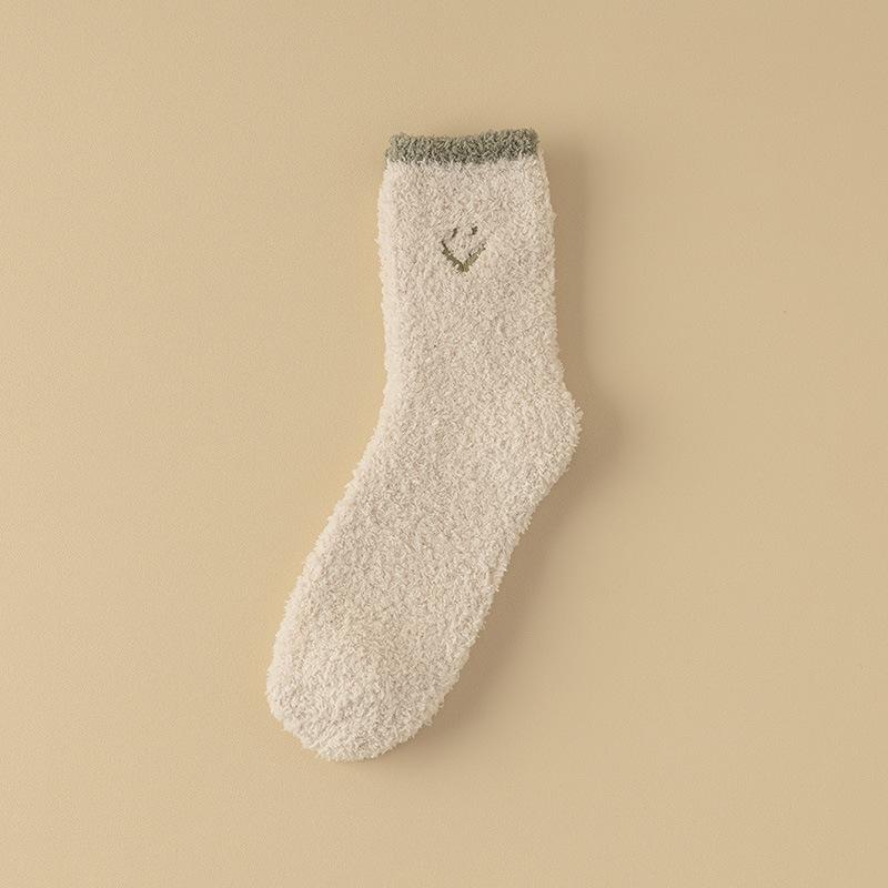 

Женские осенне-зимние плюшевые толстые носки-трубы до колена для тепла дома во время сна 1 pair