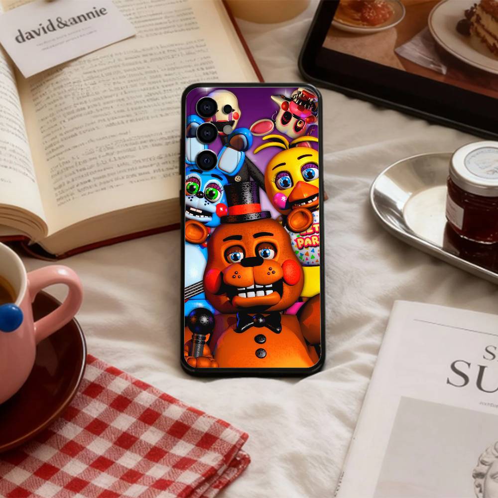 Five N-Nights At F-Freddys Fnaf Handyhülle Für Samsung S 25,24,23,22,30,21,10,9,Ultra,Plus,Lite,FE,4,5 G Weiche Schwarze Hülle