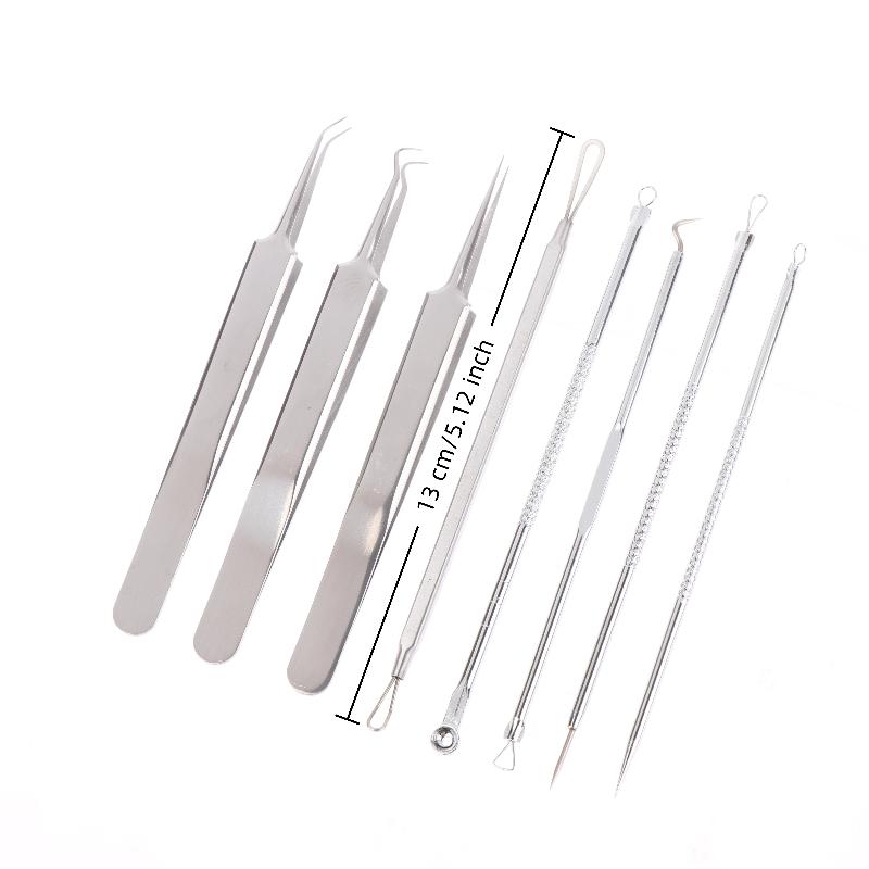 5/7/8Pcs Ultra-Fine Cell Pimples Blackhead Clip Tweezers Beauty Face Health Salon Special Blackhead Remover Acne Needle Tool