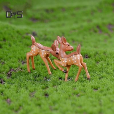 Lovely Couple Deer Mini Craft Micro Landscape Bonsai Garden Home Decor