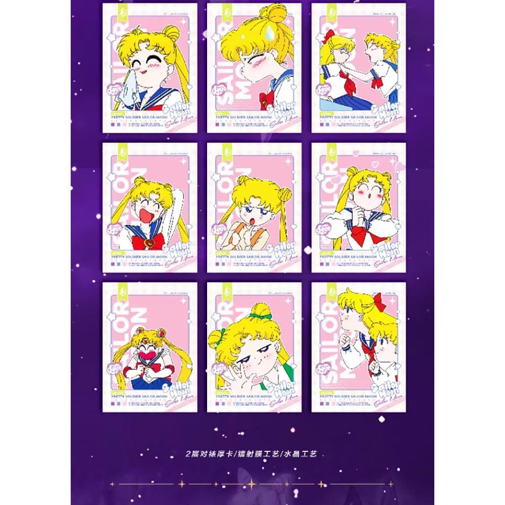 Japanese Anime Sailor Moon Collection Cards Wonderful Magical Girls Fashion Trend Creative Peripheral Cards Festival Gifts Toys