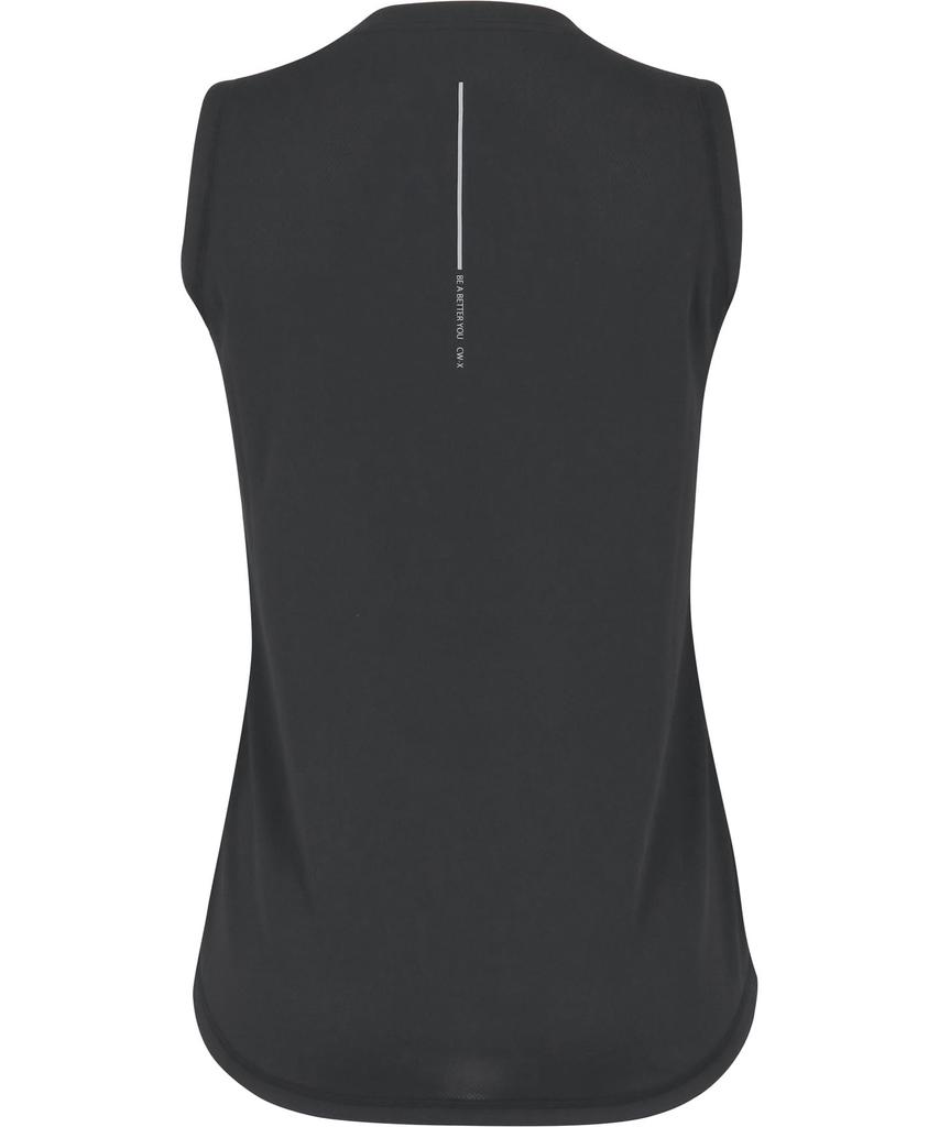 Lightweight Running Sleeveless Tank BL CW-X/Wacoal Women's Shirt, Top, U-Neck, Moisture-Wicking, Quick-Drying (Main Body), DLY150, Women's,