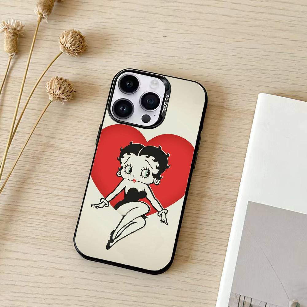 Betty HOT Boop Phone Case Color Silver Shell For IPhone 17 16 15 14 13 12 11 Pro Max Plus