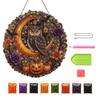 Halloween Diamond Painting Kits Ghost/Owl Art Hanging Ornament Kit, Festive Window Decorations Suncatcher, DIY Pendant Decor Indoor Holiday Decorative
