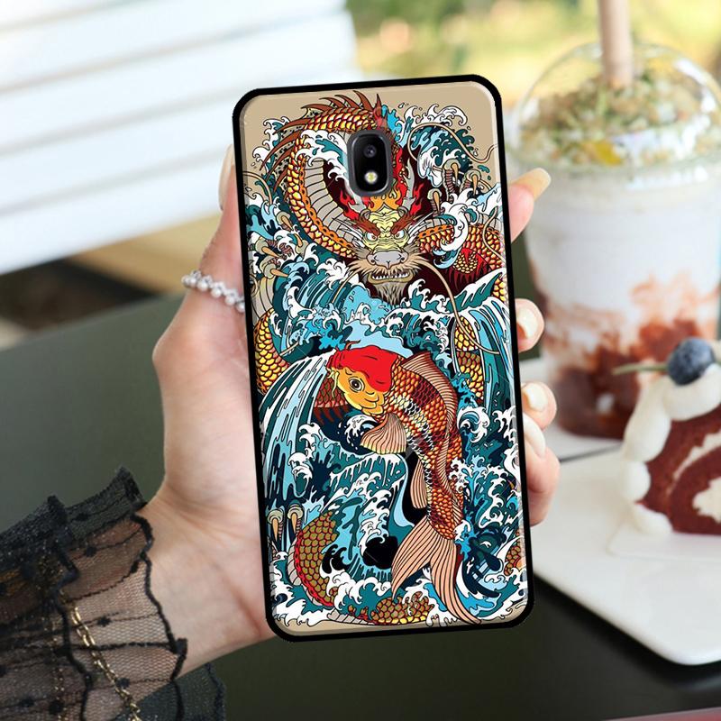 

Tattoo Japanese Koi Dragon Wave Back Case For Samsung Galaxy J5 2016 A3 A5 J3 J7 2017 A7 A9 J8 J4 J6 A6 J8 Plus 2018 Coque J8 2018 - J810