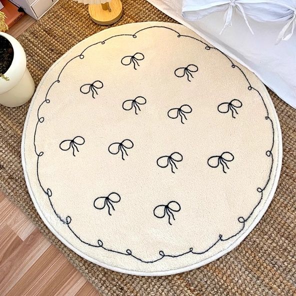 Round Carpet Cartoon Cute Carpet Living Room Sofa Round Floor Mat Clothing and Hat Room Dressing Table Mat