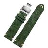 18mm 20mm 22mm Ultra-thin soft handmade ostrich leather black and green for water ghost watch strapsMen's and women's  accessori