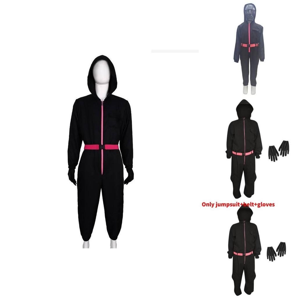 Squid Game Popular Movie Halloween Costume For Kids With Cotton Blend Fabric Cosplay Suit