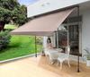 Living Out Awning with Clothesline Extendable Width No Construction Water Adjustable Angle and UV Protection Pole, Sunshade, Arm, 2m, Brown, Required,