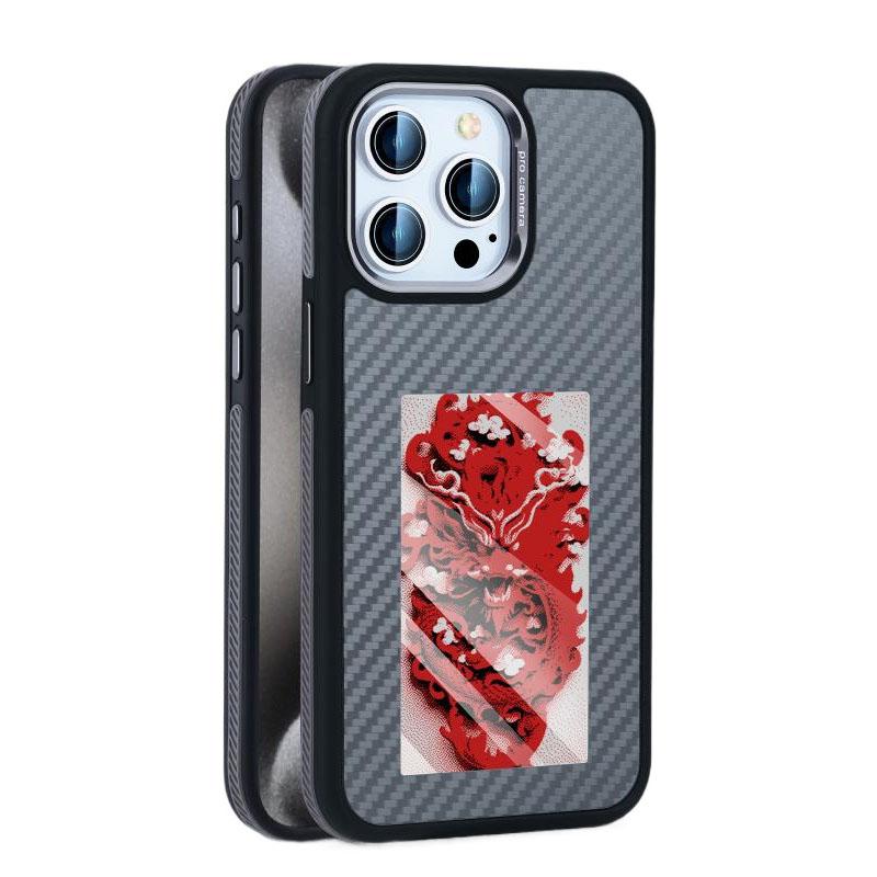 

Чехол Gold Shield из двухцветного углеродного волокна для iPhone16 pro/iPhone16 pro max, полностью обернутый, полностью закрытый, устойчивый к падениям и царапинам серый