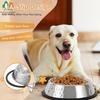 ATUBAN Edelstahl Hundeschale, Metall Katzennäpfe für Futter & Wasser, Rutschfester Haustier-Futter Napf Schale Gummifuß für Katzen Welpen Hunde