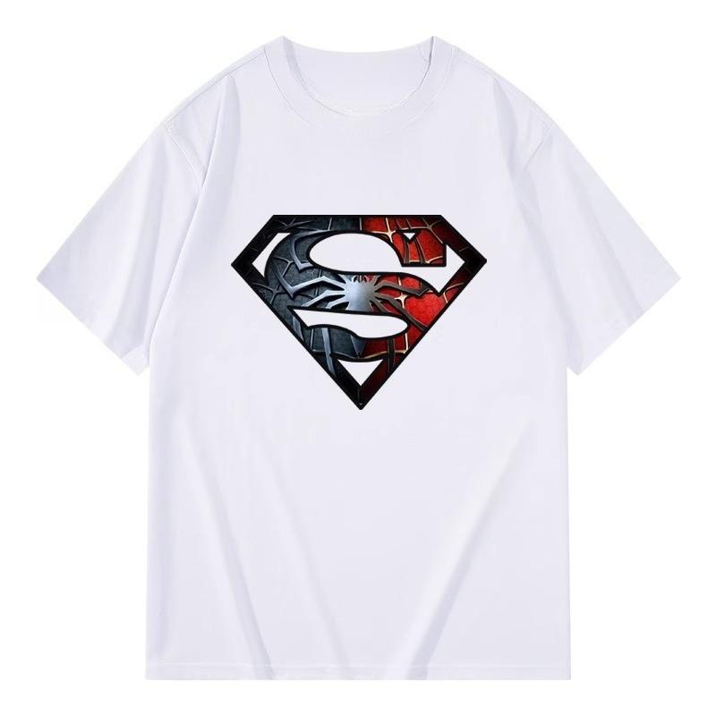 2026 Hot Selling Fashion New Superman Cotton Short Sleeved Tshirt Mens Marvel Loose Casual Simple Style Trend Forefront