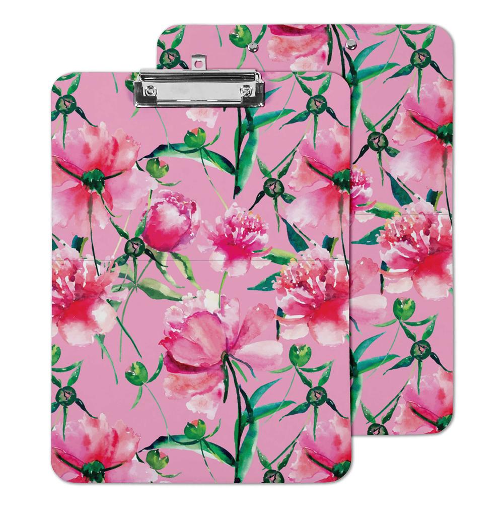 Inkdotpot Decorative Clipboard Letter Size with Low Profile Clip,Retractable Key Hole for Hanging Paperboard for Office School w/Free Marker & Eraser