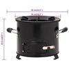 VidaXL Poêle à bois de camping Noir 36x26x22,5 cm Métal 319439