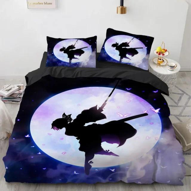 Anime Demon Slayer Bedding Sets Hot Kamado Nezuko  Duvet Cover Set for Teens Girls Cartoon Twin Single Full Bed Linen For Gift