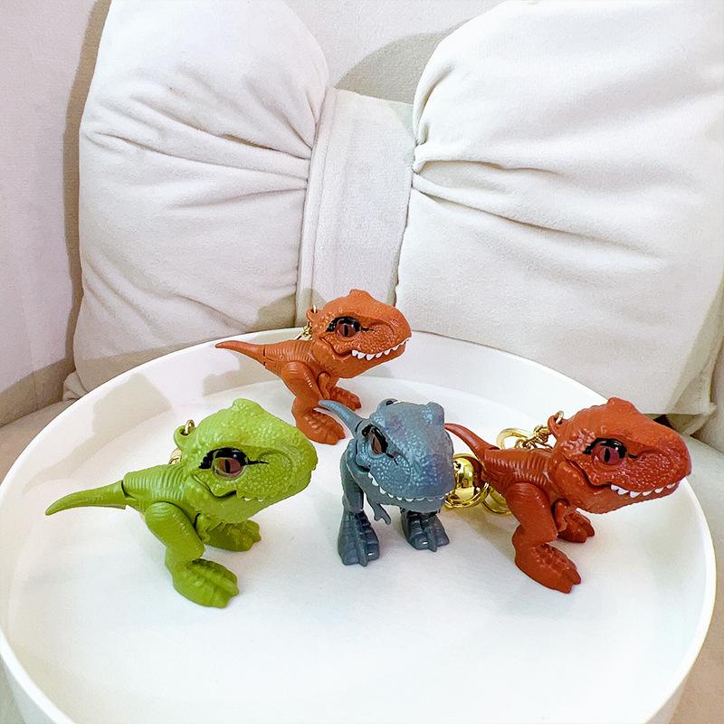 Tyrannosaurus Rex Bite Hand Toy Key Chain Creative Dinosaur Pendant Couple Bag Pendant Keyrings