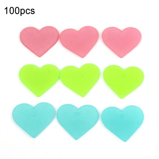 

100шт в форме сердца детская комната флуоресцентные наклейки на стену для спальни декор