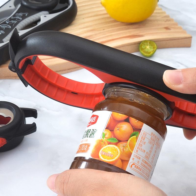 Glasöffner, leicht zu greifender Flaschenöffner, abdrehbarer Deckel, schnelles Öffnen, Kochen, täglicher Gebrauch für schwache Hände und Arthritis