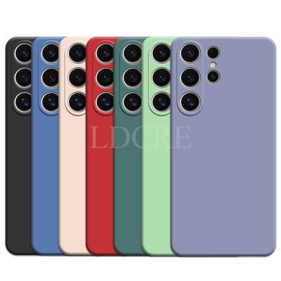 Pour Samsung Galaxy S25 Ultra Étui Coque en Silicone Liquide Housse Samsung S25 Ultra Housse Étui de Protection en TPU S25 Plus Ultra Housse