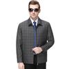 High-end Wool Jacket Men's Spring and Autumn New Middle-aged Business Casual Lapel Men's Jacket Dad Plaid Top