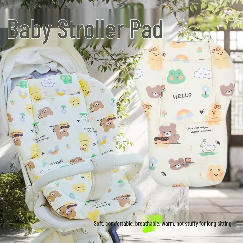 All-Season Universal Stroller Cushion: Cozy Autumn/Winter Cotton Mat for Baby Car Seats