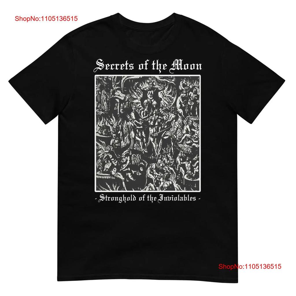 SECRETS OF THE MOON Fortezza Inviolabili T-SHIRT a Lato Singolo vintage Lavata uomo Versatile Leggermente Morbida abbigliamento firmato