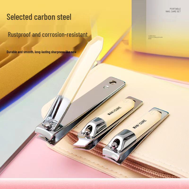 9-Piece Stainless Steel Nail Clippers & Manicure Set with Scissors and Cuticle Pusher