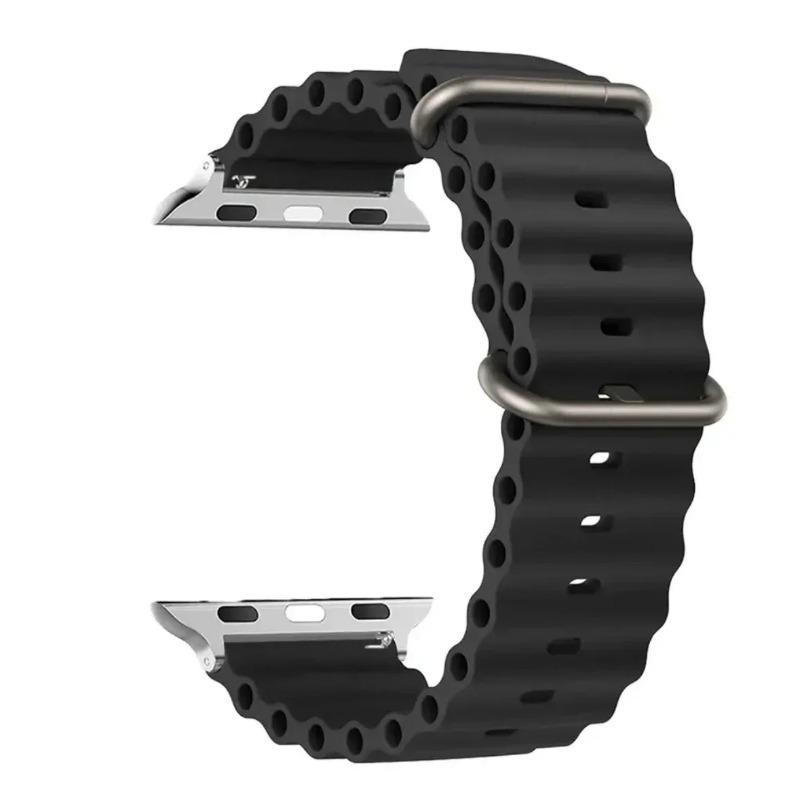 Silicone Ocean Strap for Apple Watch Band Ultra 3 49MM Series 11 10 SE3 Iwatch 42MM 46 44 45 38 40 41mm Correas 44MM 45mm Bands