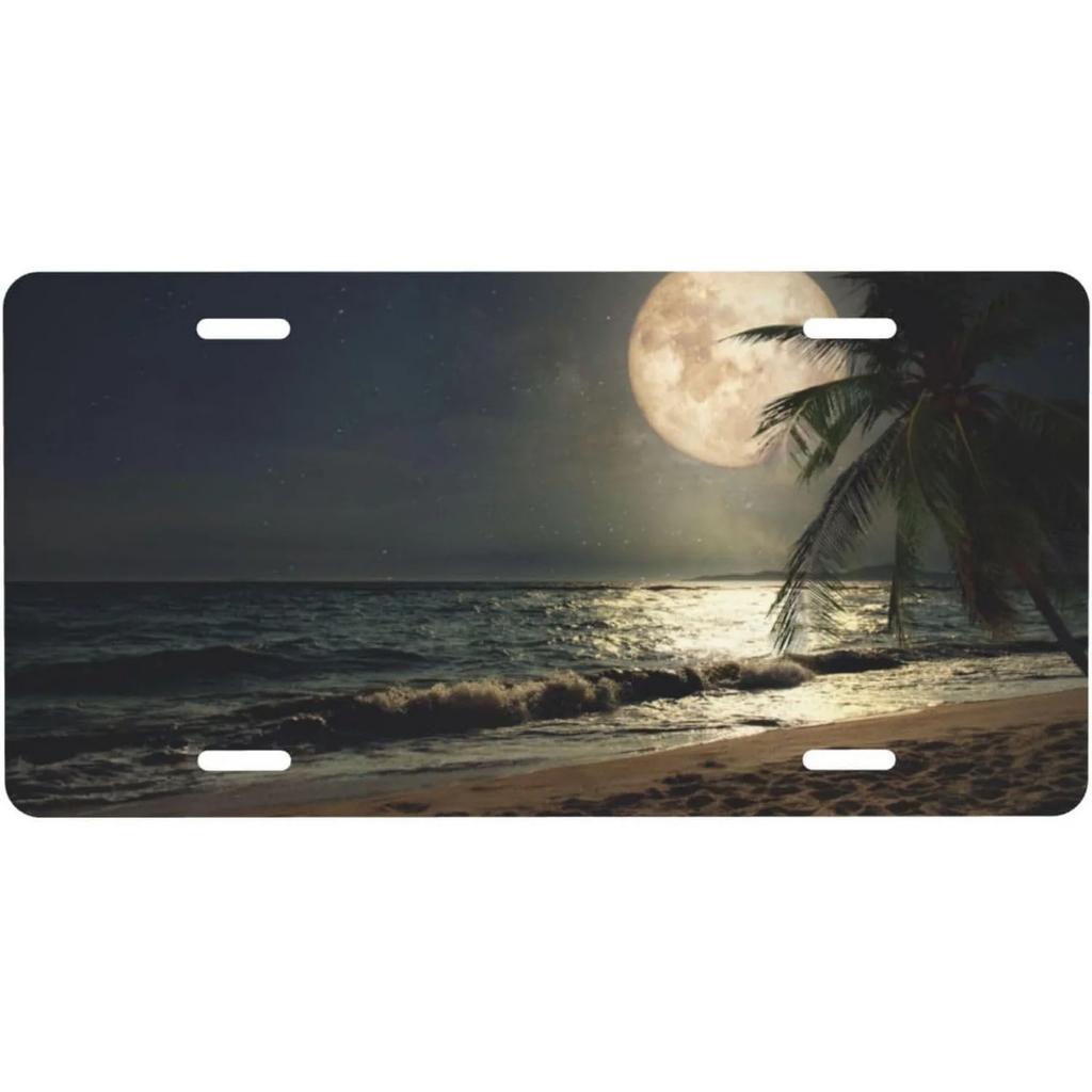 Vintage Plaque Landscape Mountain Beach License Plate Vanity Novelty Metal Tin Sign Garage Bar Pub Club Home Wall Decor XInch