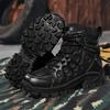 Atmungsaktive Herren-Wanderstiefel mit mittlerem Schaft - Abriebfeste Militär-Einsatzschuhe in Übergröße