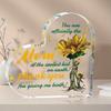 Mom Gift Acrylic Heart Keepsake Sign for Home Office Table Decor Heart Acrylic Paperweight Gift Presents for Mom
