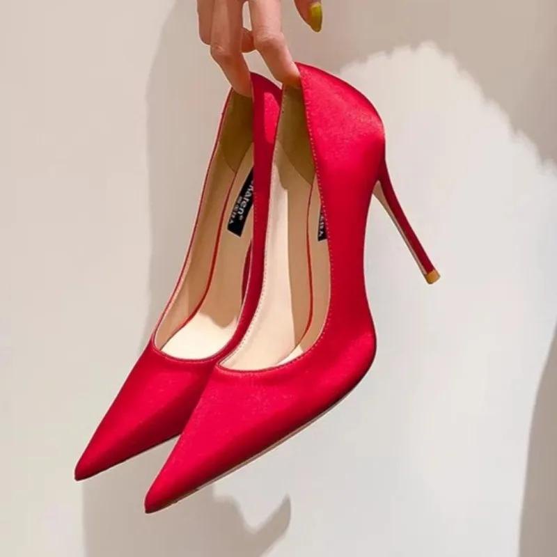 Shoes Female 2025 Hot Sale Shallow Women's High Heels Best Seller Sexy Pointed Toe Party Super High Shoes for Women