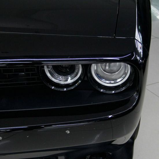 4Pcs Front Headlight Frame Bezel Ring Cover Trim for 2015-20 Dodge Challenger