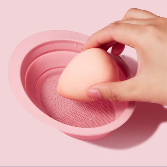 Yousheng Brush Cleaner Professional Reused Multifunctional Wide Application Leak-Proof Cosmetics Tool Portable Makeup Brush Cleaner Bowl for Travel
