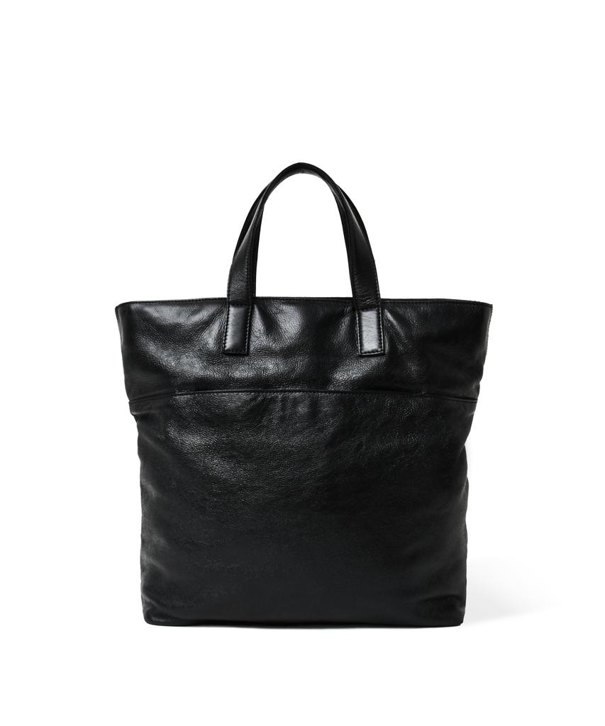 Ungimmick Grained Leather Tote Bag (Black / Cowskin)