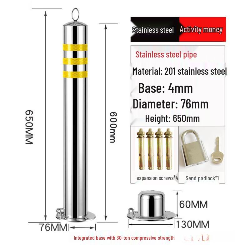 Jundingying Stainless Steel Movable Parking Bollard Lock
